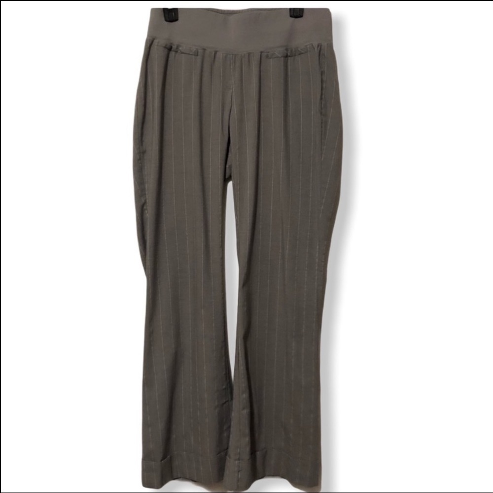 Motherhood Maternity Comfort Slacks Gray Pin Stripe Size M (8/10)